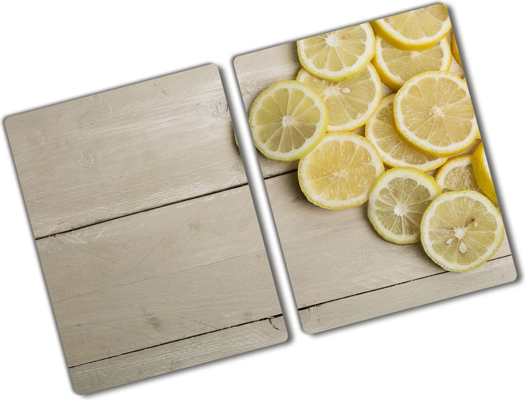 Tulup Glas Herdabdeckplatte - 2x40x52 cm - Glaskeramikkochfeld-Abdeckung Spritzschutz Glasabdeckplatte Kochplattenabdeckung und Schneidebrett - Zwe...
