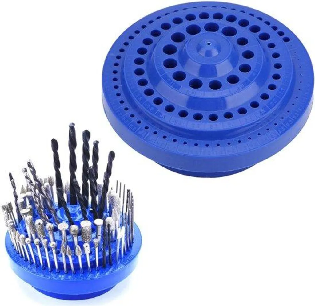 Organiseur de forets 1 à 13 mm en plastique rigide - Support 100 trous