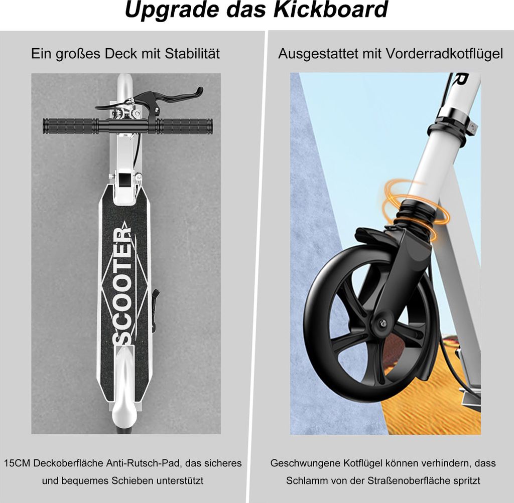 Cityroller, Scooter, Tretroller, Roller, höhenverstellbar, Produktbild 8
