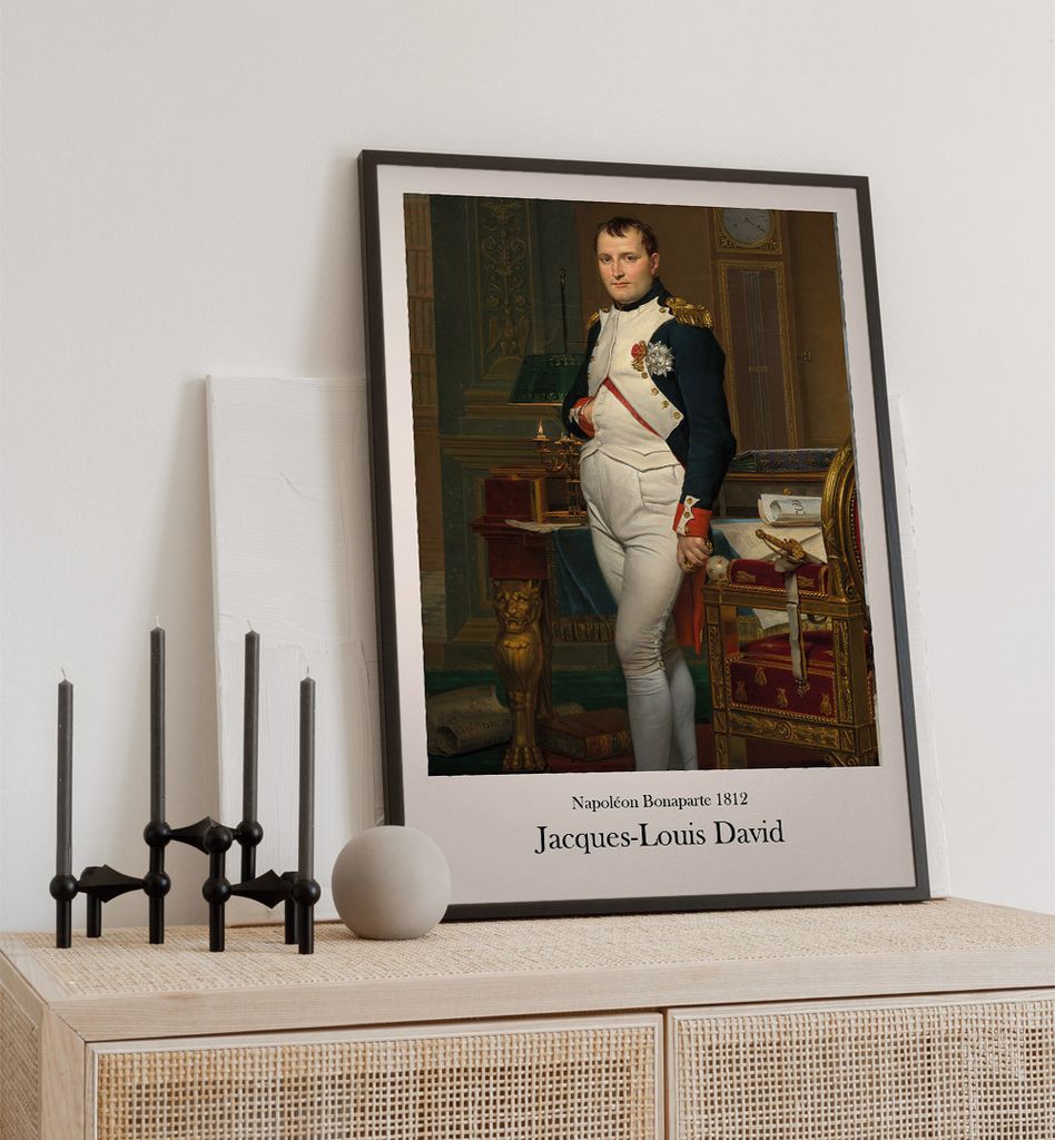 Poster Napoleon Bonaparte David, groesse_poster:30x40 cm, groesse_rahmen:schwarz 30x40 cm