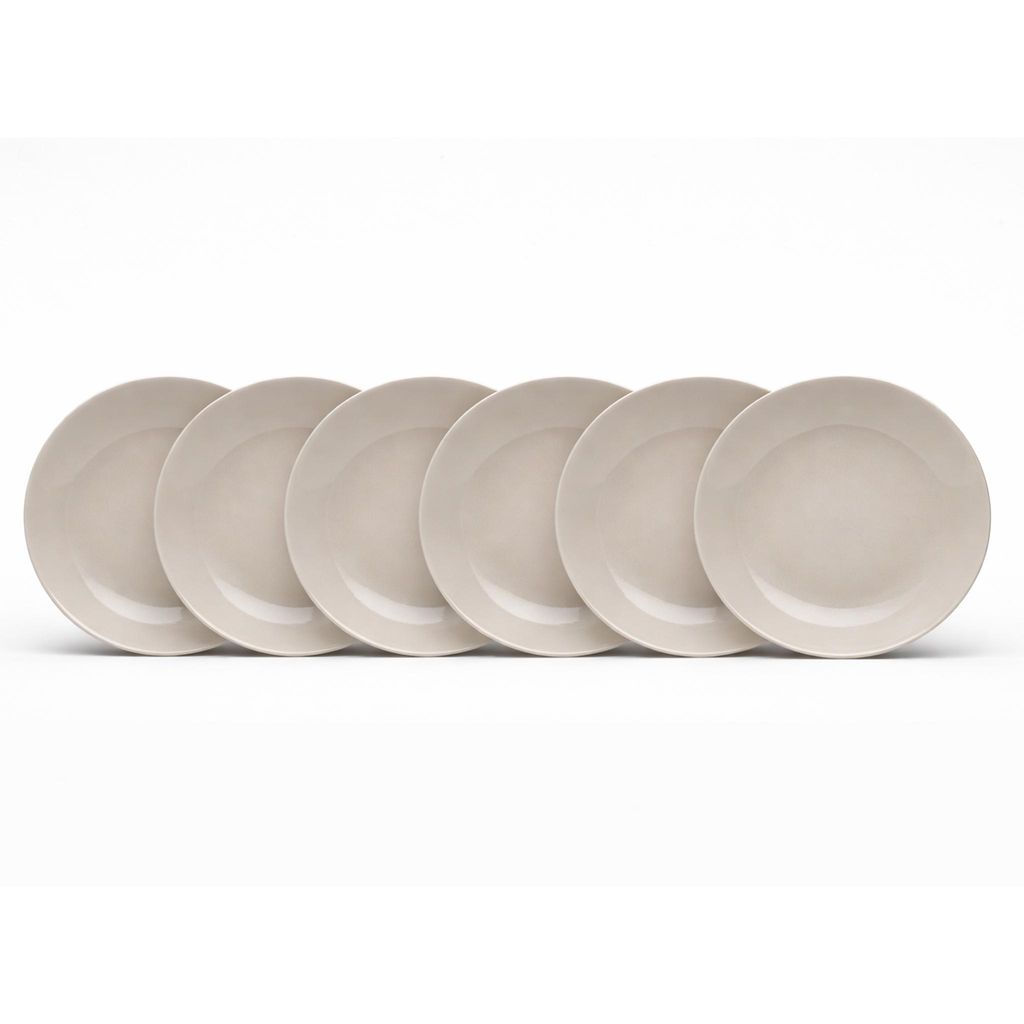 Speiseteller Malmö 27 cm taupe 6er-Set Steingut – Van Well Produktbild 