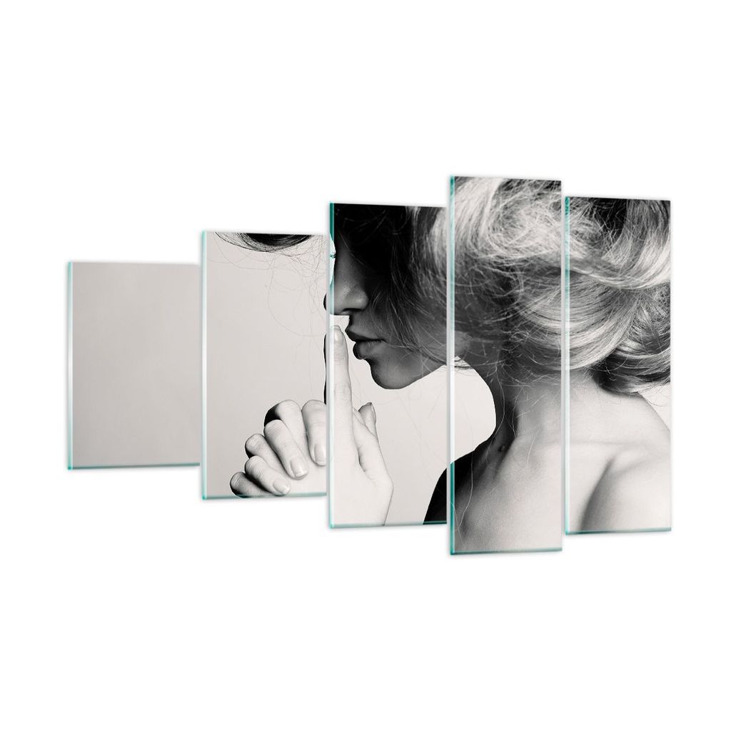 Bilder auf glas - Frau Modell - 100x60cm - Glasbilder - Wandbilder - Bilder - Kunstdruck - zum Aufhängen bereit - Wanddekoration aus Glas - Glas B...