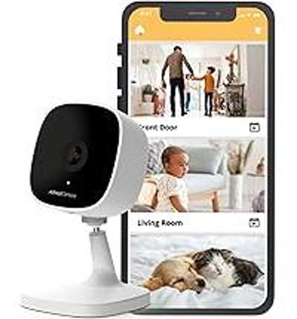WLAN Überwachungskamera Innen Full HD 1080p App Steuerung mit Bewegungsmelder, Nachtsicht & Daueraufzeichnung - Baby Monitor Haustierkamera 2,4GHz...