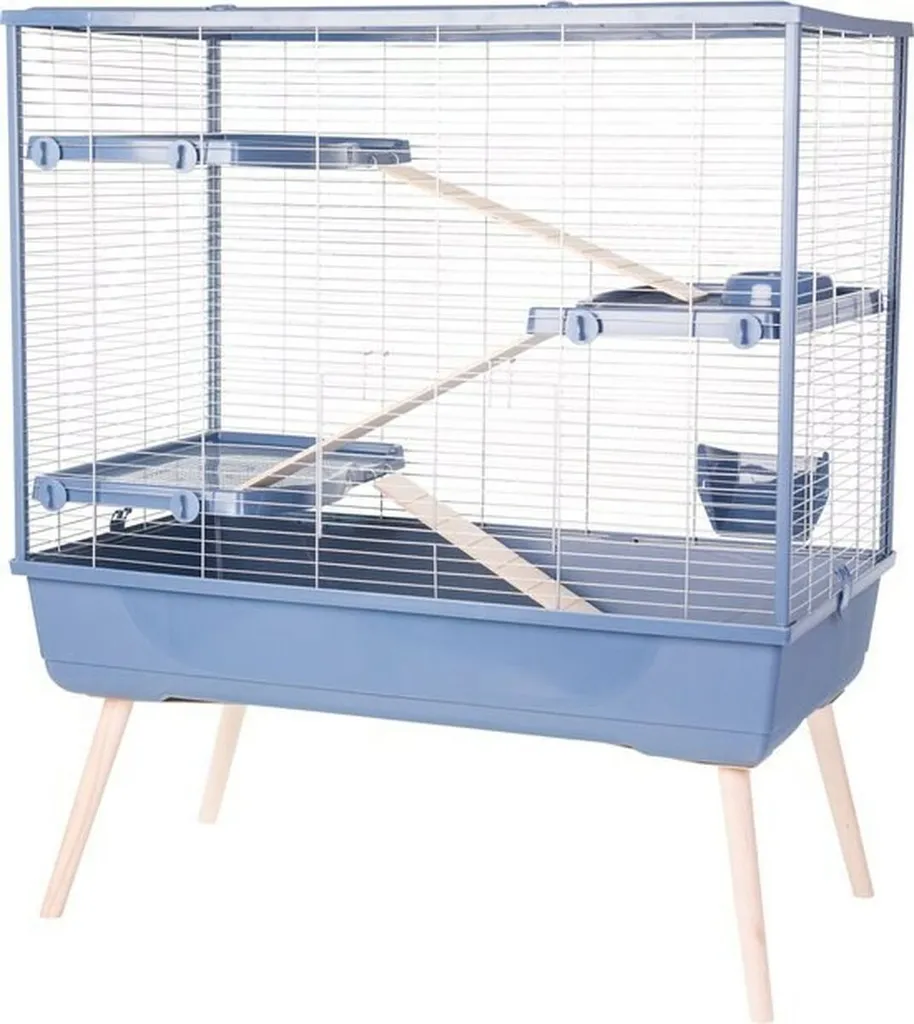 Cage NEOLIFE 100 RAB2 Bleu Zolux Hygiénique et Spacieuse pour Lapin