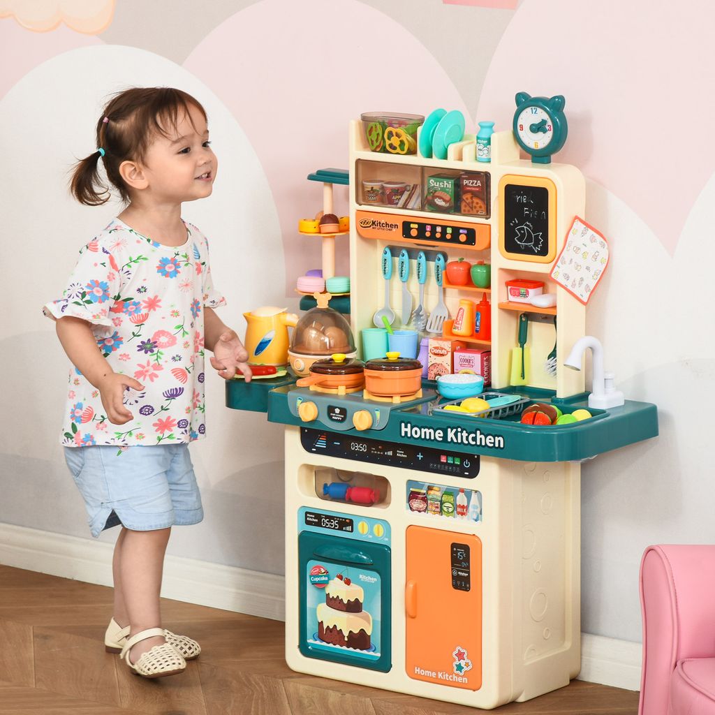 Spielküche Kinderküche Kinder Küche Spielzeug mit Zubehör Blau mit Licht Ton 
