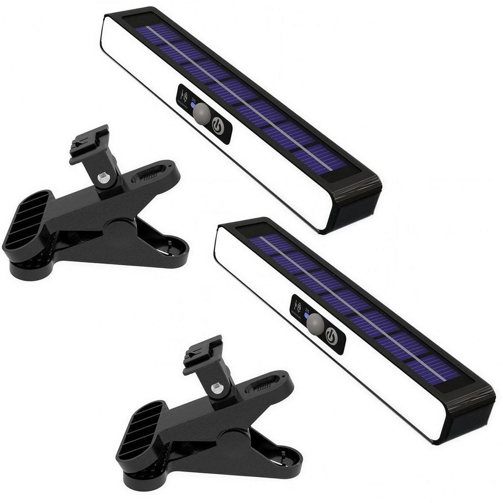 2er-Set Solar-Gartenlampen mit Clip,wasserdicht,weißes Licht (6000K), 160LED,8-10 Stunden Leuchtdauer,umweltfreundlich,ideal für Garten und Camping