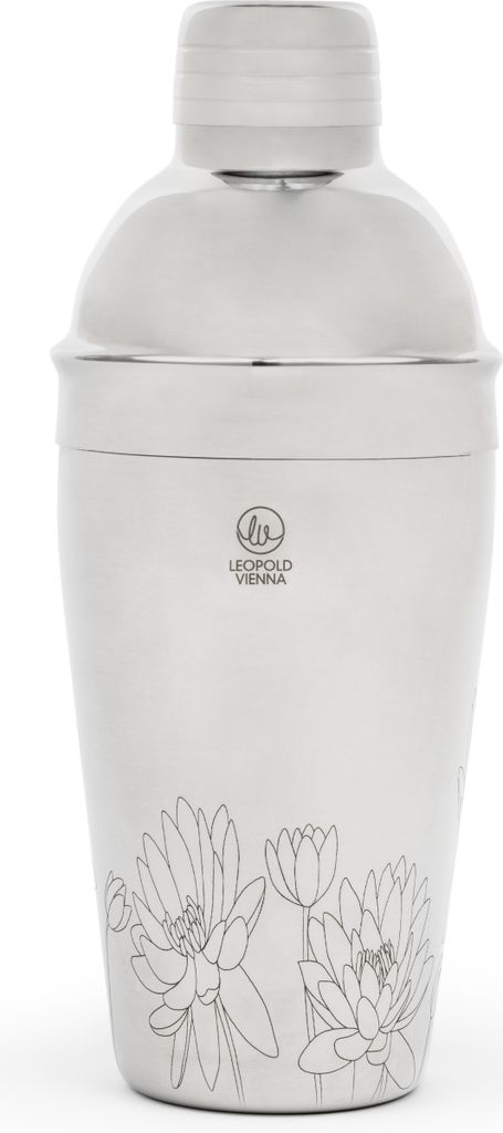 LEOPOLD Cocktail Shaker Flowers Edelstahl