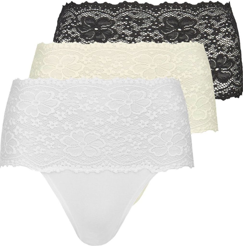 Nina von C. 3er Pack Millefleurs Taillen Slip Im Spitzen-Design, Perfekte Passform, Angenehm auf der Haut