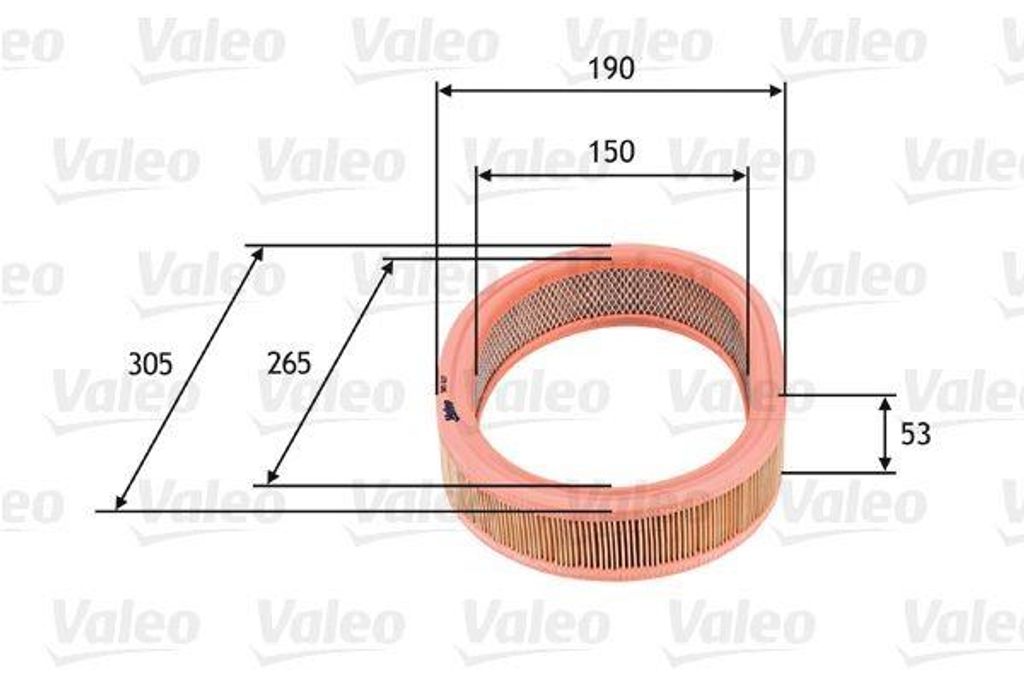 Luftfilter VALEO 585627 für RENAULT SUPER 5 (B/C40) Filtereinsatz