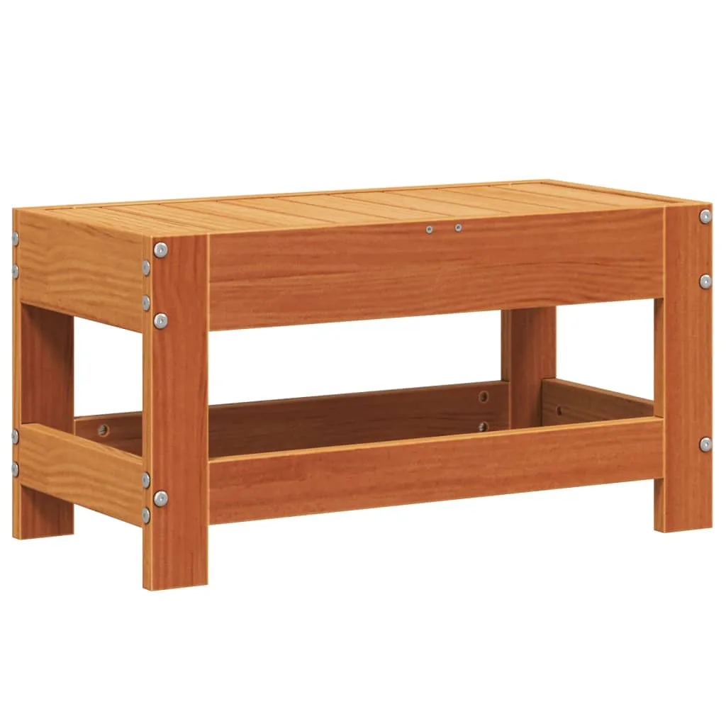 Sgabello da Lavoro Giardino in Legno Massello 62x30x32 cm Cerato