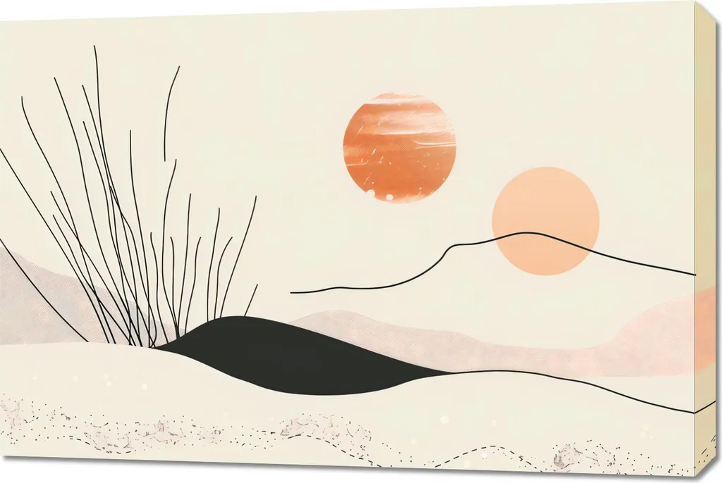 Decorazione Parete Quadro 90x60 cm Morbida Collina | Paesaggio Relax
