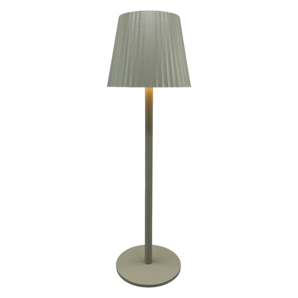 Coen Bakker Tischleuchte oliv geriffelt Outdoor usb dimmbar 11x36,5cm touch 48 LED