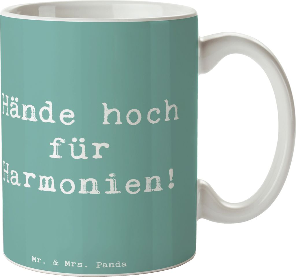 Mr. & Mrs. Panda Tasse Spruch Theremin Harmonie - Meeresbrise - Geschenk, Kaffeepott, electronic music, elektronisches Instrument, Kaffeetasse, mit...