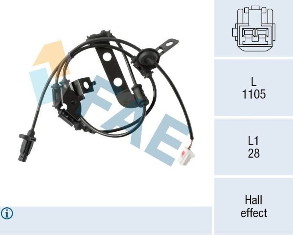 FAE ABS Sensor Raddrehzahl Hinten Links für HYUNDAI ix35 (LM, EL, ELH) 78571