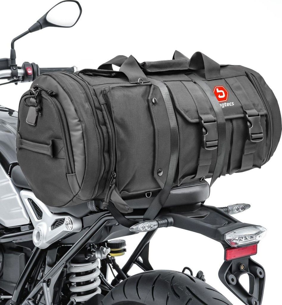 Motorrad Hecktasche für Gep°Ckrolle inkl. Spanngurte # TB8 35l schwarz