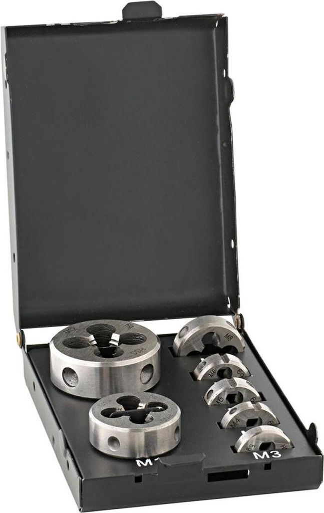 Schneideisen-Set EN22568 HSS M3-M12 MetallkassetteFORTIS