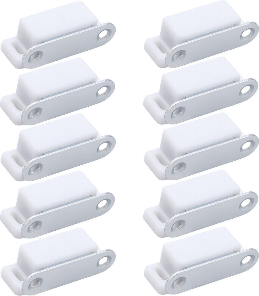 10x Stark Magnetschnäpper Schrank Türmagnet Möbelmagnet Magnetverschluss Weiss