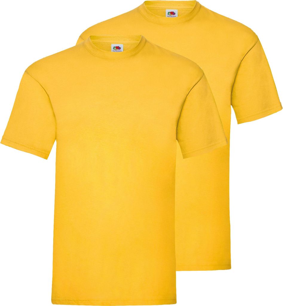 Doppelpack Fruit of the Loom Valueweight T-Shirt + GRATIS MyShirt Stoffbeutel Farbe: sonnenblumengelb Größe: 3XL
