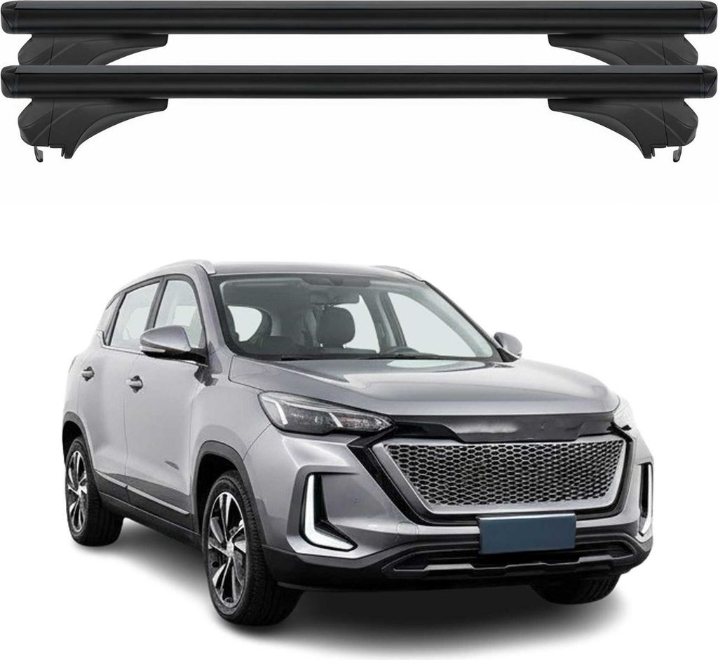 Menabo Dachträger Grundtäger für Evo Evo 5 mk2 2023-2025 Aluminium Schwarz 2 tlg