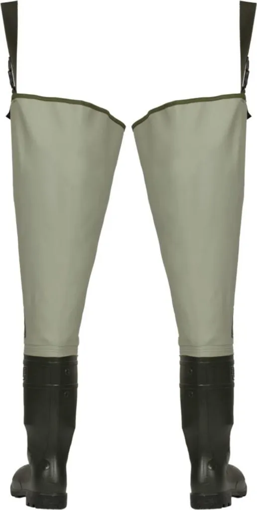 Bottes de gué vert olive avec renforts genoux pointure 48 durable - 2