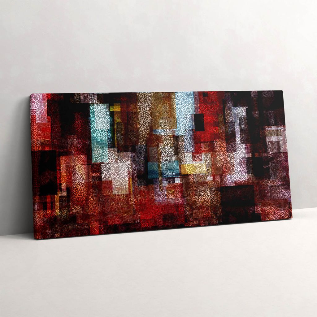 Geometrische Abstraktion – Leinwandbild Wandbild – 100x50 cm – Leinwandbilder – Wandbilder – Schlafzimmer – Flur