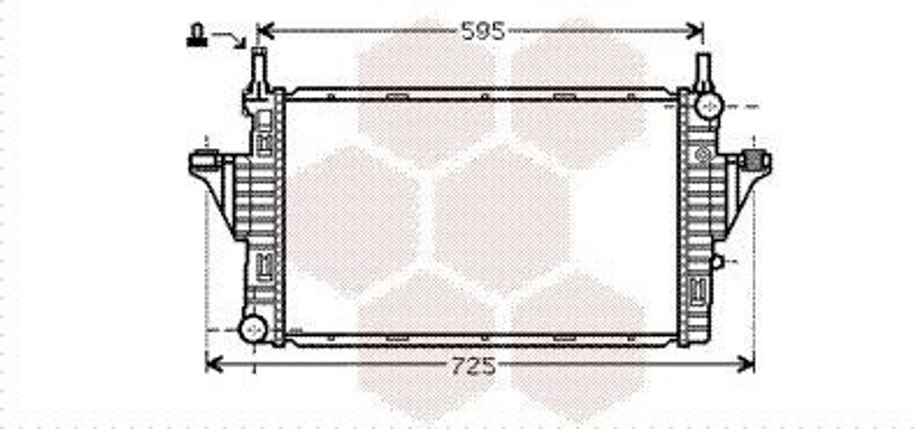 VAN WEZEL 29002006 - OE A0010033V003 Kühler, Motorkühlung für Roadster (452)
