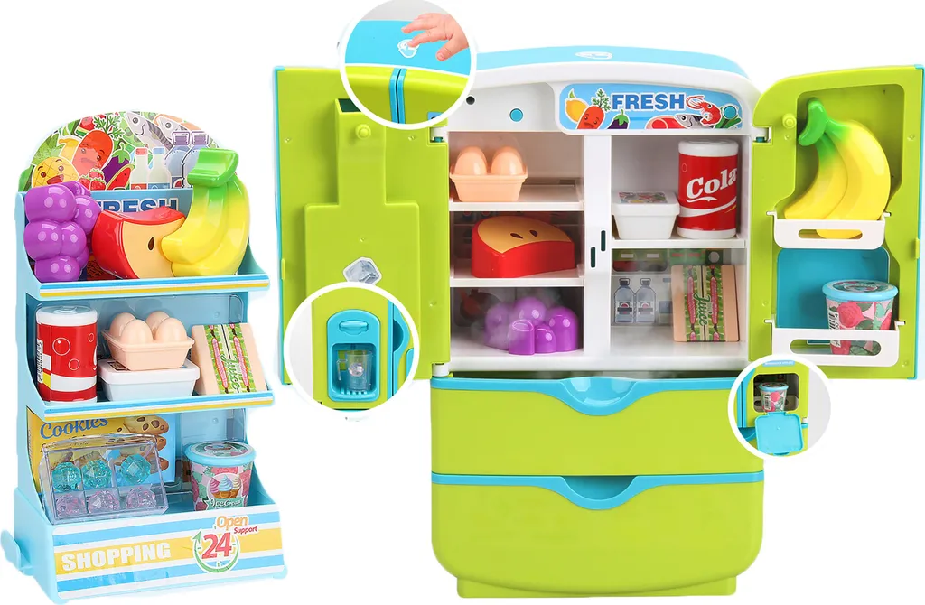 Réfrigérateur WIKY 28cm avec Effets - Frigo Jouet Complet pour Enfant