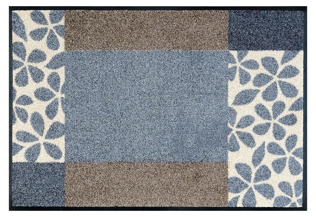 Fußmatte Florita grau 50x75 cm, für Innen und Außen, waschbar