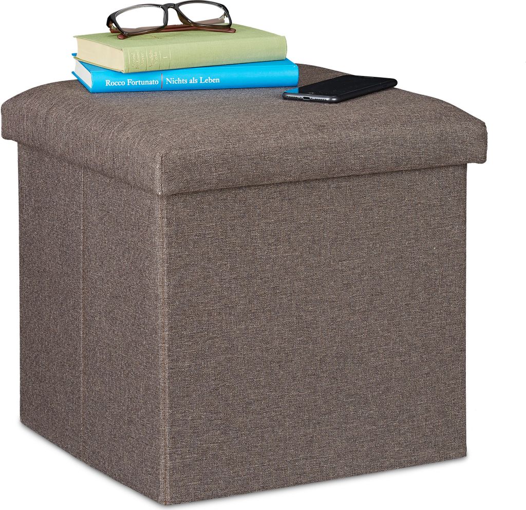 relaxdays Sitzhocker mit Stauraum