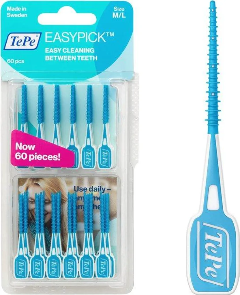 Nettoyage interdentaire efficace - Cure-dents moyens et grands - 60 pcs