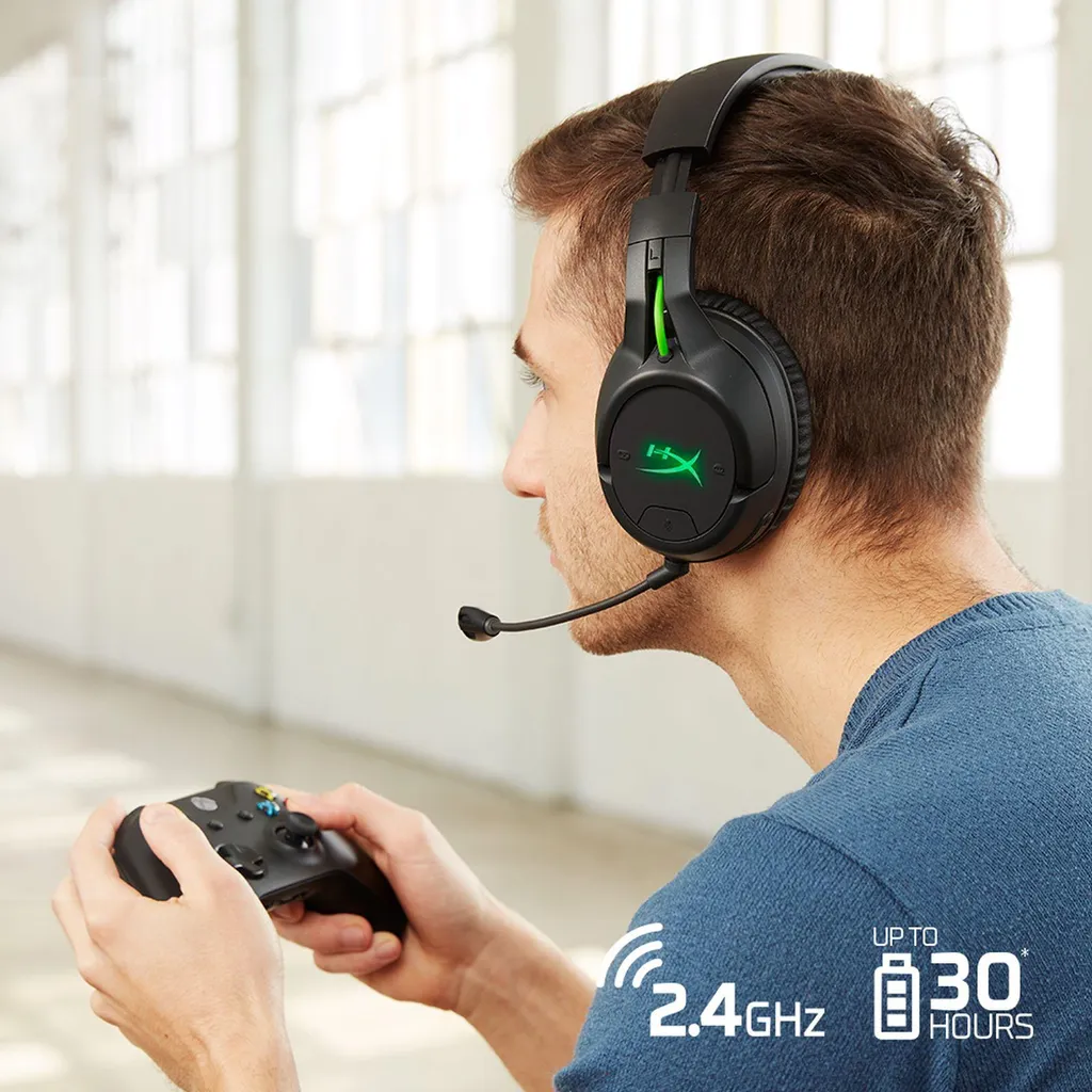 Casque HyperX CloudX Flight sans fil Noir et Vert pour console Xbox One - 6