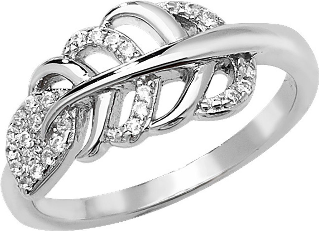 Wunderschöner 925 Sterling Silber Damen - Motivring mit Zirkonia, 58 (18.5); TRS22463RSQ
