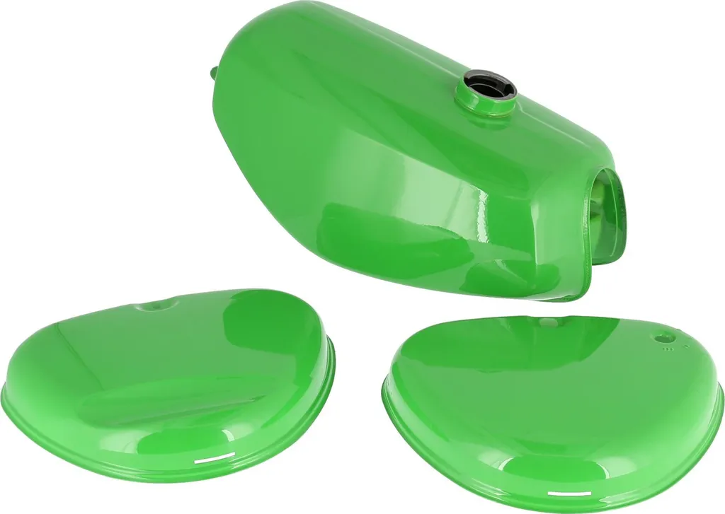 Réservoir Simson S51E S70E Enduro Vert RAL 6018 en Acier Renforcé