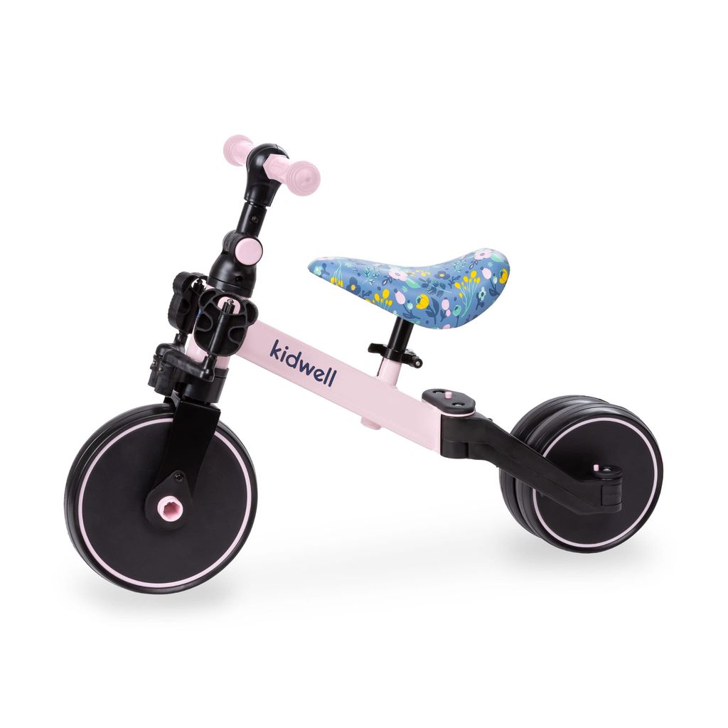 Kinderfahrrad Laufrad WEISS ROSA Kinderfahrzeug Metallrahmen Schaumräder Dreirad 