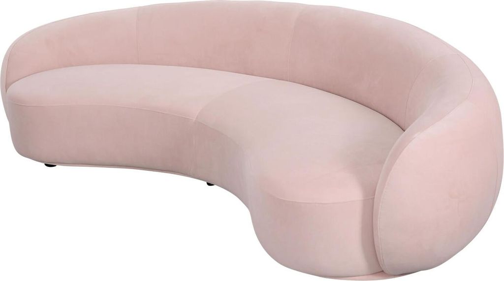 FURNLUX Sofa Nua Rosa 260cm / Hauptfarbe: Rosa / Abmessungen: 260 x 75 x 125 cm