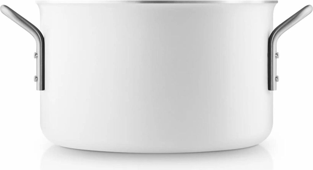 Eva Trio White Line Topf, Kochtopf, Aluminium, Edelstahl, Keramik Beschichtung, White, 3.8 L, 266638