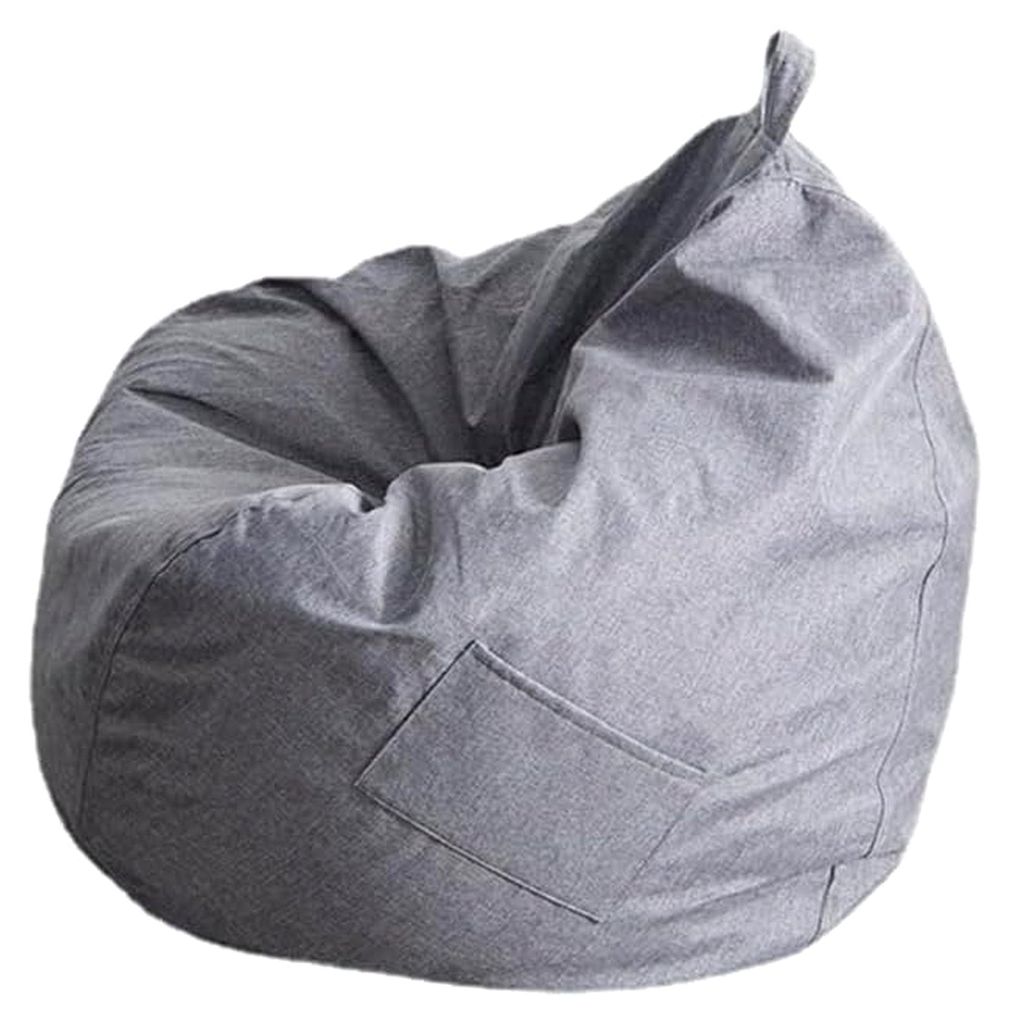 Sitzsack-Bezug mit Aufbewahrung für Kuscheltiere für Erwachsene und Jugendliche (ohne Füllung), weicher Bezug aus hochwertiger Baumwolle und Lei...