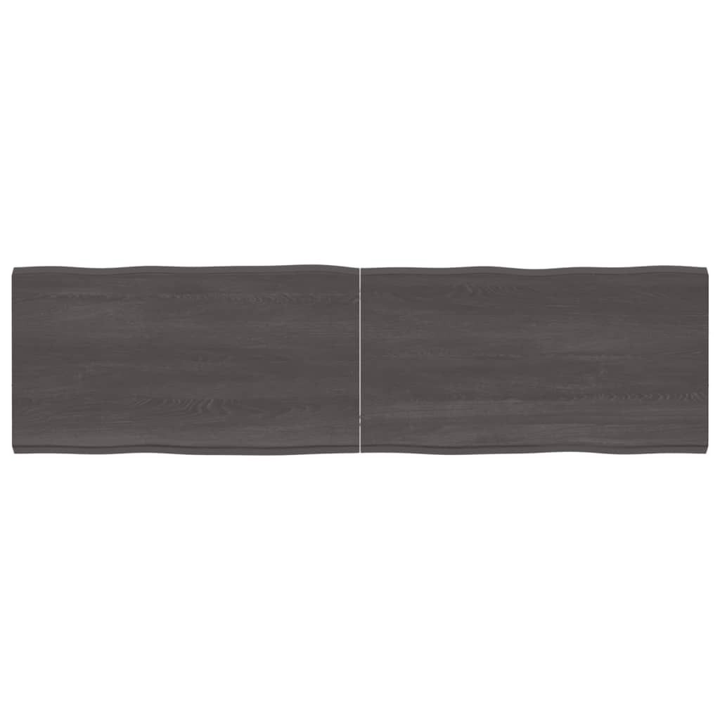 Tischplatte 180x50x(2-4) cm Massivholz Behandelt Baumkante