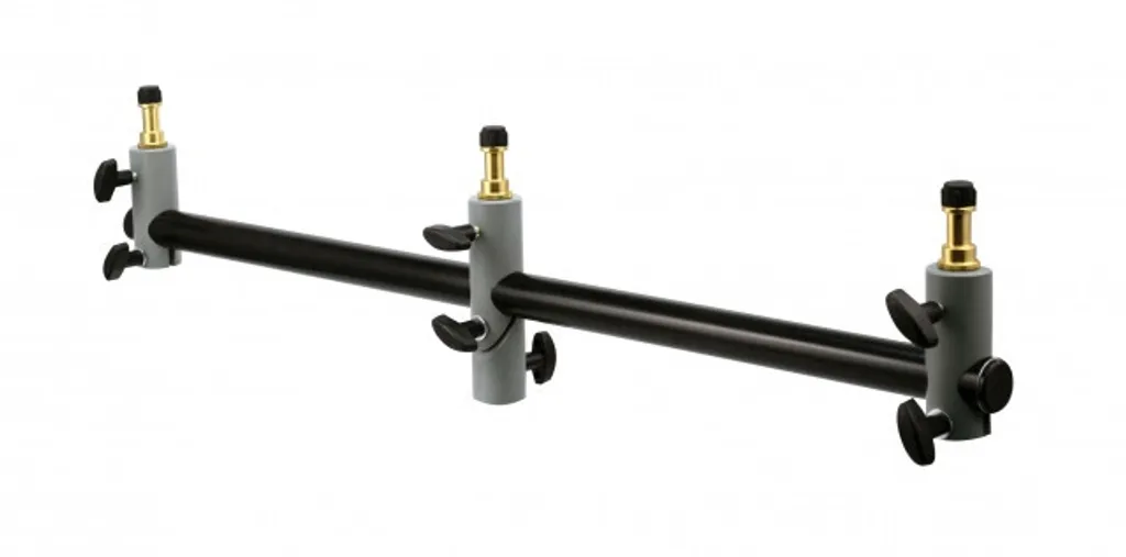 Support triple micro Manfrotto 154B pour prise de son studio