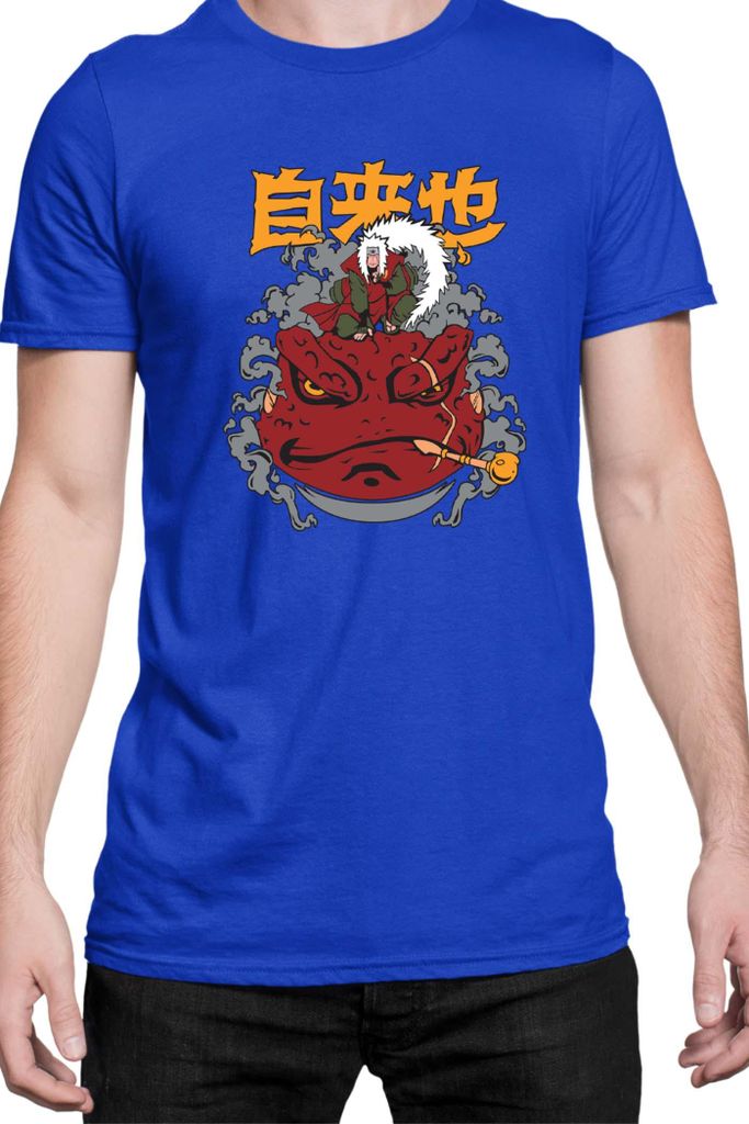 Herren T-Shirt Japan Manga Anime Comics Animation Naruto Gamabunta, Man 2XL / Blau