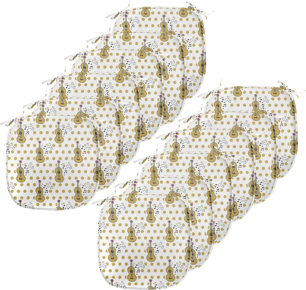 Coussin de chaise imperméable lot de 12 contre les taches 40x40 café