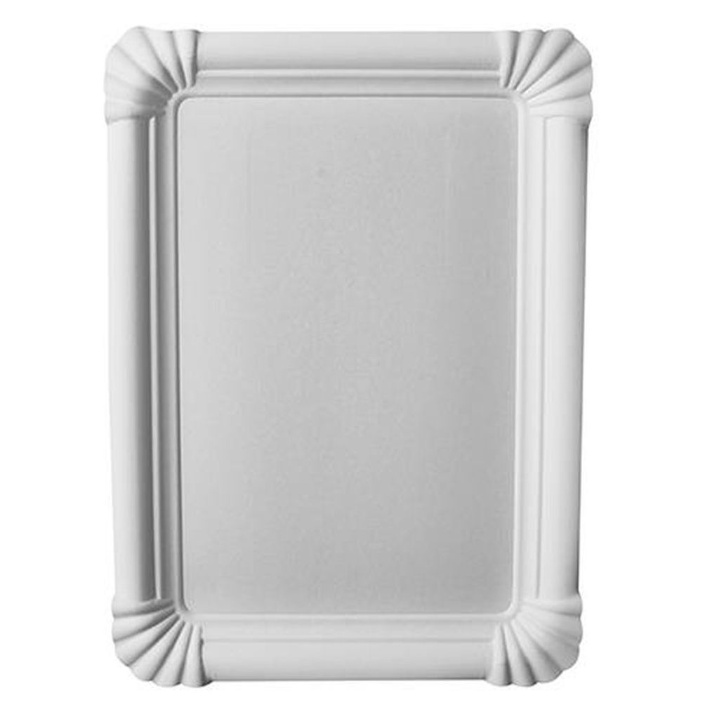 Papstar Teller, Pappe "pure" eckig 16,5 cm x 23 cm weiß, 2 x 250 Stück