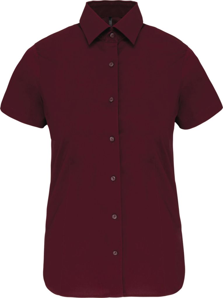 Kariban Damen Stretchbluse Kurzarm