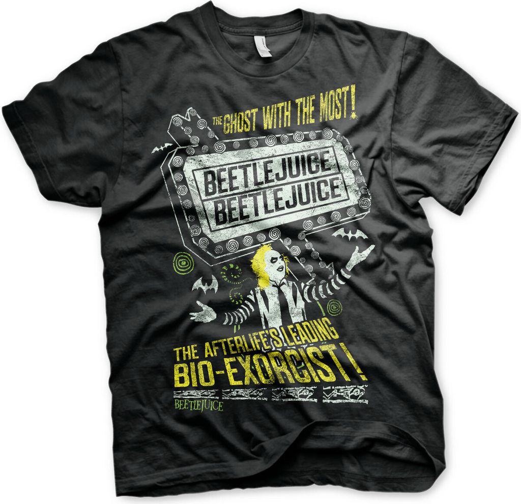 Beetlejuice - The Afterlife's Leading Bio-Exorcist T-Shirt - XX-Large - Black