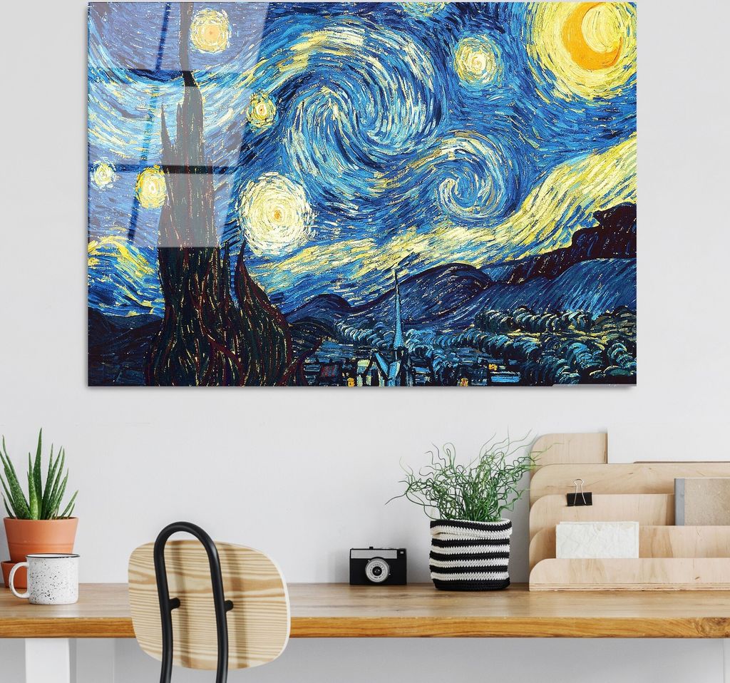 Wallity, UV-203 70 x 100, Dekorative Malerei aus gehärtetem Glas, 100 % gehärtetes Glas, Mehrfarbig, 70 x 100 cm