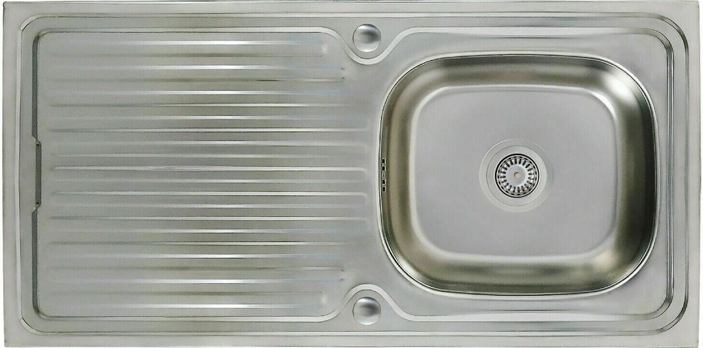 Edelstahl Einbauspüle 100x50cm Küchenspüle reversible Produktbild 