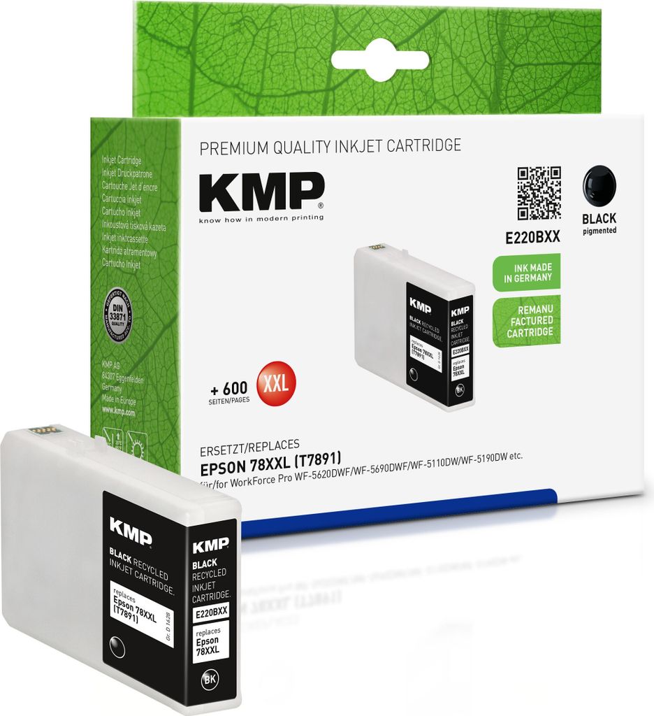 KMP E220BXX schwarz Druckerpatrone kompatibel zu EPSON T7891XXL