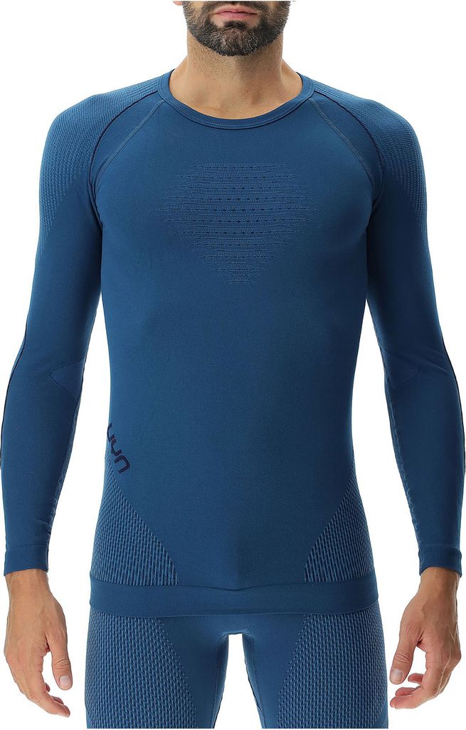 Uyn Man Evolutyon Uw Shirt Lg_Sl. Blue Poseidon/Navy/N Blue Poseidon/Navy/N S/M
