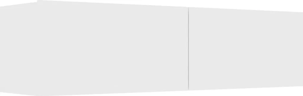 Banc TV blanc 120 cm en bois composite pour salon et chambre minimaliste