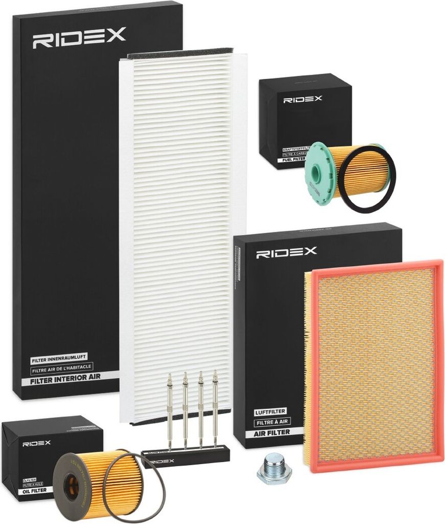 RIDEX Inspektionspaket Filterset für RENAULT MASTER II Kasten (FD) MASTER II Pritsche/Fahrgestell (ED/HD/UD) MASTER II Bus (JD)